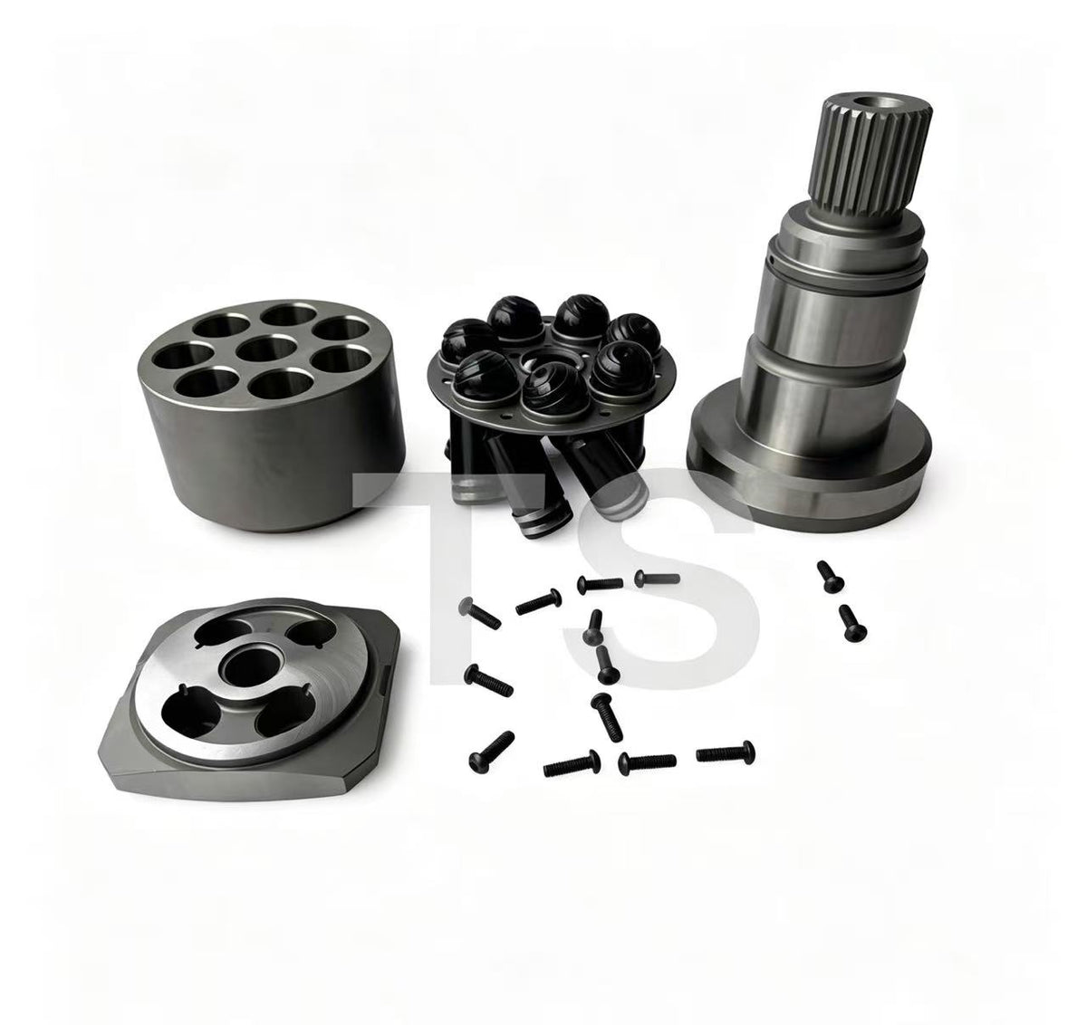 Excavator Hydraulic Precision Spare Parts for Hydraulic Pump, Hydraulic Motor, Swing Motor & Travel Motor, including Piston, Valve Plate, Cylinder Block
