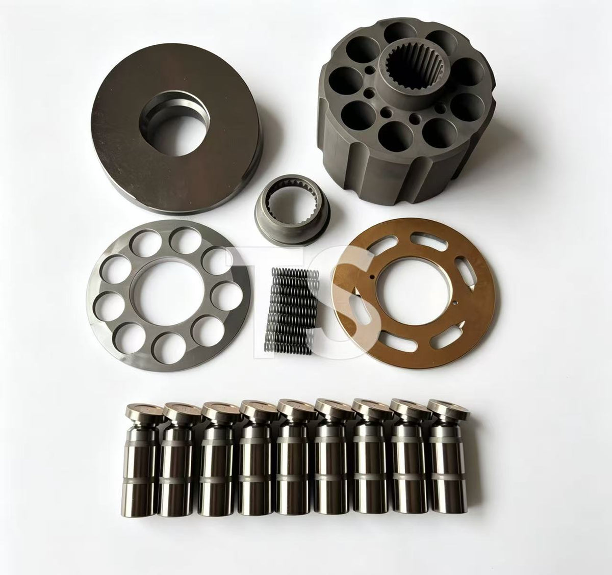 Excavator Hydraulic Precision Spare Parts for Hydraulic Pump, Hydraulic Motor, Swing Motor & Travel Motor, including Piston, Valve Plate, Cylinder Block