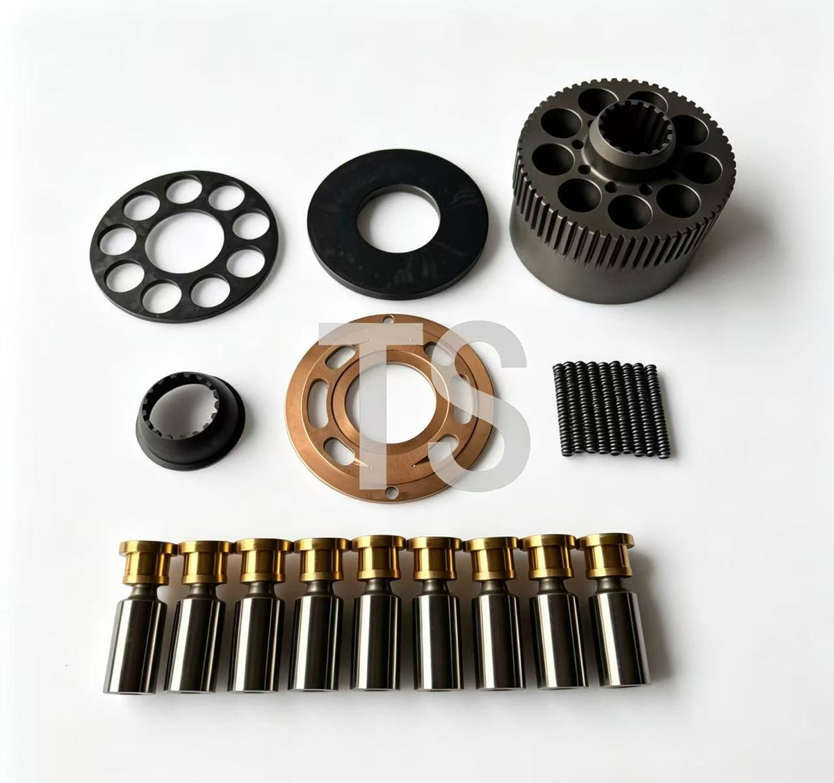 Excavator Hydraulic Precision Spare Parts for Hydraulic Pump, Hydraulic Motor, Swing Motor & Travel Motor, including Piston, Valve Plate, Cylinder Block